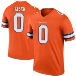 Men's Matt Haack Denver Broncos No.0 Legend Color Rush Jersey - Orange