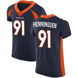Men's Matt Henningsen Denver Broncos No.91 Elite Alternate Vapor Untouchable Jersey - Navy