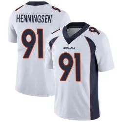 Men's Matt Henningsen Denver Broncos No.91 Limited Vapor Untouchable Jersey - White