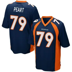 Men's Matt Peart Denver Broncos No.79 Game Alternate Jersey - Navy Blue