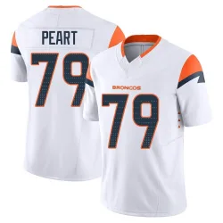 Men's Matt Peart Denver Broncos No.79 Limited Vapor F.U.S.E. Jersey - White