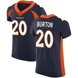 Men's Michael Burton Denver Broncos No.20 Elite Alternate Vapor Untouchable Jersey - Navy