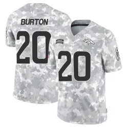 Men's Michael Burton Denver Broncos No.20 Limited 2024 Salute to Service Jersey - Arctic Camo