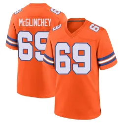 Men's Mike McGlinchey Denver Broncos No.69 Game Alternate Mile High Collection 1977 Throwback Jersey - Orange