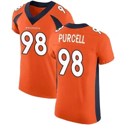 Men's Mike Purcell Denver Broncos No.98 Elite Team Color Vapor Untouchable Jersey - Orange