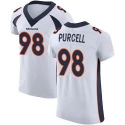Men's Mike Purcell Denver Broncos No.98 Elite Vapor Untouchable Jersey - White