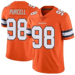 Men's Mike Purcell Denver Broncos No.98 Limited Color Rush Vapor Untouchable Jersey - Orange