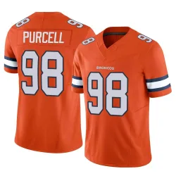 Men's Mike Purcell Denver Broncos No.98 Limited Vapor F.U.S.E. Jersey - Orange