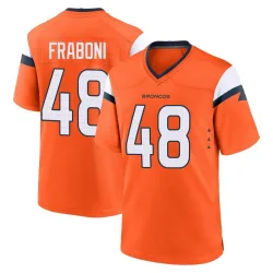 Men's Mitchell Fraboni Denver Broncos No.48 Game Jersey - Orange