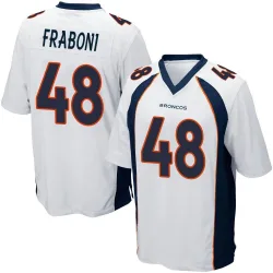 Men's Mitchell Fraboni Denver Broncos No.48 Game Jersey - White