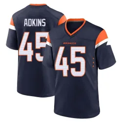 Men's Nate Adkins Denver Broncos No.45 Game Alternate Jersey - Navy