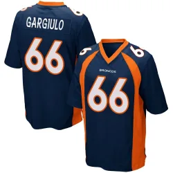 Men's Nick Gargiulo Denver Broncos No.66 Game Alternate Jersey - Navy Blue