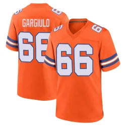 Men's Nick Gargiulo Denver Broncos No.66 Game Alternate Mile High Collection 1977 Throwback Jersey - Orange