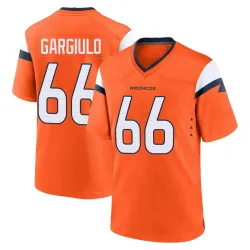 Men's Nick Gargiulo Denver Broncos No.66 Game Jersey - Orange