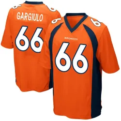 Men's Nick Gargiulo Denver Broncos No.66 Game Team Color Jersey - Orange