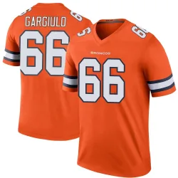 Men's Nick Gargiulo Denver Broncos No.66 Legend Color Rush Jersey - Orange