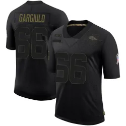 Men's Nick Gargiulo Denver Broncos No.66 Limited 2020 Salute To Service Jersey - Black