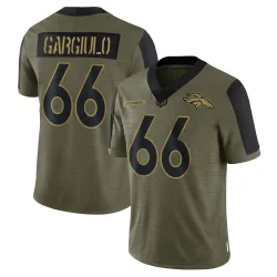 Men's Nick Gargiulo Denver Broncos No.66 Limited 2021 Salute To Service Jersey - Olive