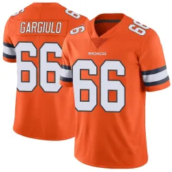 Men's Nick Gargiulo Denver Broncos No.66 Limited Color Rush Vapor Untouchable Jersey - Orange