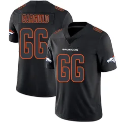 Men's Nick Gargiulo Denver Broncos No.66 Limited Jersey - Black Impact