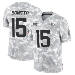 Men's Nik Bonitto Denver Broncos No.15 Limited 2024 Salute to Service Jersey - Arctic Camo