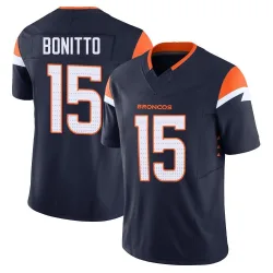 Men's Nik Bonitto Denver Broncos No.15 Limited Alternate Vapor F.U.S.E. Jersey - Navy