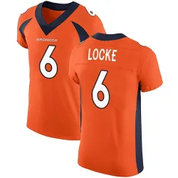 Men's P.J. Locke Denver Broncos No.6 Elite Team Color Vapor Untouchable Jersey - Orange