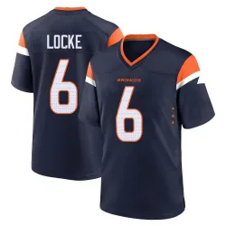 Men's P.J. Locke Denver Broncos No.6 Game Alternate Jersey - Navy