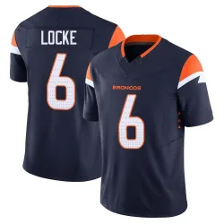 Men's P.J. Locke Denver Broncos No.6 Limited Alternate Vapor F.U.S.E. Jersey - Navy