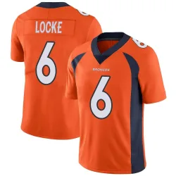 Men's P.J. Locke Denver Broncos No.6 Limited Team Color Vapor Untouchable Jersey - Orange
