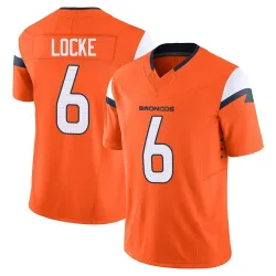 Men's P.J. Locke Denver Broncos No.6 Limited Vapor F.U.S.E. 2nd Jersey - Orange
