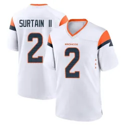 Men's Pat Surtain II Denver Broncos No.2 Game 2nd Jersey - White
