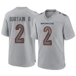 Men's Pat Surtain II Denver Broncos No.2 Game Atmosphere Fashion Jersey - Gray