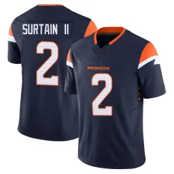 Men's Pat Surtain II Denver Broncos No.2 Limited Alternate Vapor F.U.S.E. Jersey - Navy