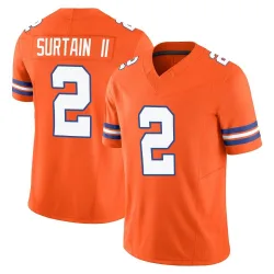 Men's Pat Surtain II Denver Broncos No.2 Limited Alternate Vapor F.U.S.E. Mile High Collection 1977 Throwback Jersey - Orange