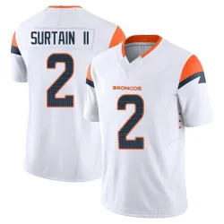 Men's Pat Surtain II Denver Broncos No.2 Limited Vapor F.U.S.E. Jersey - White