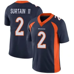 Men's Pat Surtain II Denver Broncos No.2 Limited Vapor Untouchable Jersey - Navy
