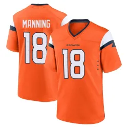 Men's Peyton Manning Denver Broncos No.18 Game Jersey - Orange