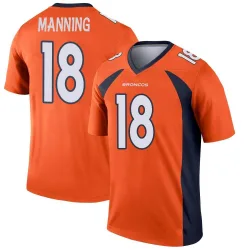 Men's Peyton Manning Denver Broncos No.18 Legend Jersey - Orange