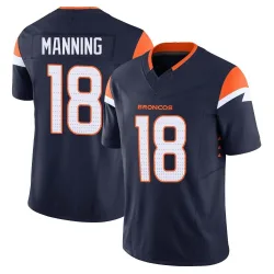 Men's Peyton Manning Denver Broncos No.18 Limited Alternate Vapor F.U.S.E. Jersey - Navy