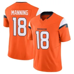 Men's Peyton Manning Denver Broncos No.18 Limited Vapor F.U.S.E. 2nd Jersey - Orange