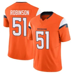 Men's Que Robinson Denver Broncos No.51 Limited Vapor F.U.S.E. 2nd Jersey - Orange