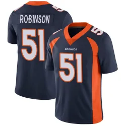 Men's Que Robinson Denver Broncos No.51 Limited Vapor Untouchable Jersey - Navy