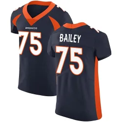 Men's Quinn Bailey Denver Broncos No.75 Elite Alternate Vapor Untouchable Jersey - Navy