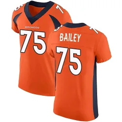Men's Quinn Bailey Denver Broncos No.75 Elite Team Color Vapor Untouchable Jersey - Orange