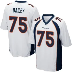 Men's Quinn Bailey Denver Broncos No.75 Game Jersey - White