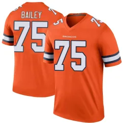 Men's Quinn Bailey Denver Broncos No.75 Legend Color Rush Jersey - Orange