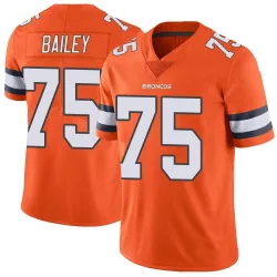 Men's Quinn Bailey Denver Broncos No.75 Limited Color Rush Vapor Untouchable Jersey - Orange