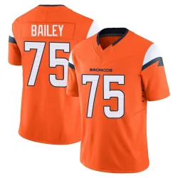 Men's Quinn Bailey Denver Broncos No.75 Limited Vapor F.U.S.E. 2nd Jersey - Orange