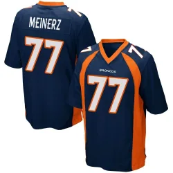 Men's Quinn Meinerz Denver Broncos No.77 Game Alternate Jersey - Navy Blue